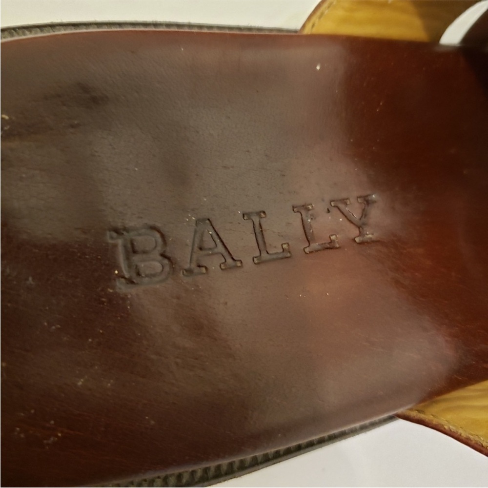 Bally Brown Woven Leather Slide Sandals Men Size 8 Brown - Picture 5 of 9